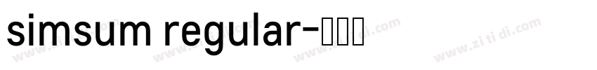 simsum regular字体转换
